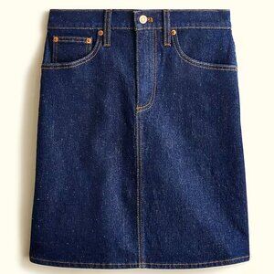 J. Crew Denim Jean Mini Skirt Dark Wash Classic Indigo Rinse Blue sz 25